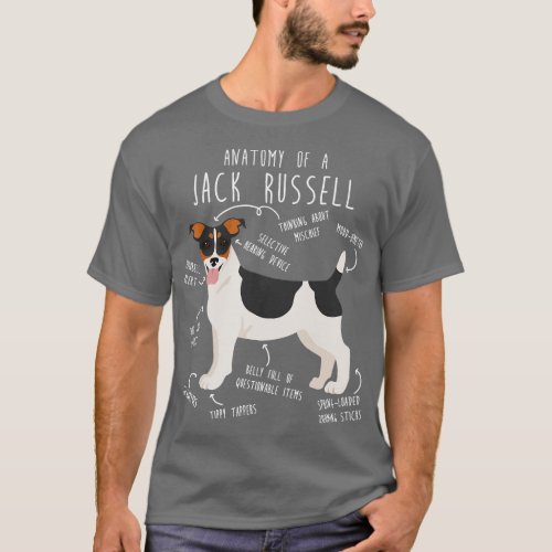 Russell Terrier Dog Anatomy 1 T_Shirt