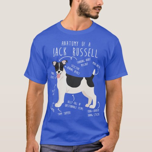 Russell Terrier Dog Anatomy 4 T_Shirt