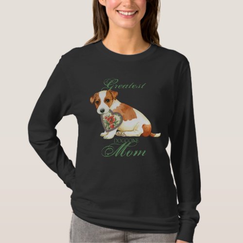 Russell Terrier Heart Mom Long Sleeve T_Shirt