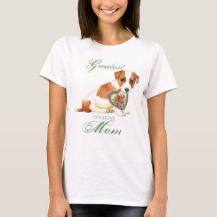 Russell Terrier Heart Mom T-Shirt