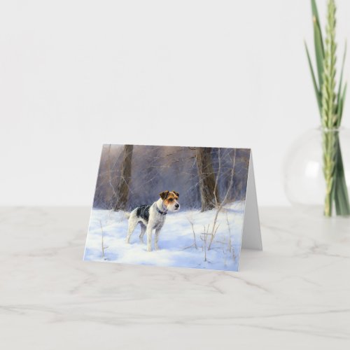 Russell Terrier Let It Snow Christmas Card