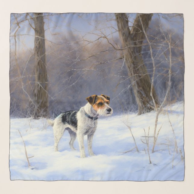 Russell Terrier Let It Snow Christmas Scarf (Front)