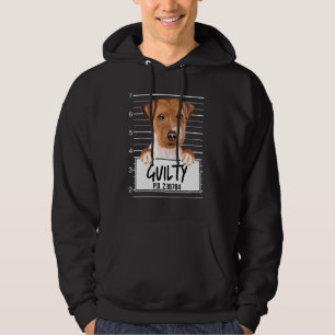 Russell Terrier Mugshot Guilty Dog Hoodie