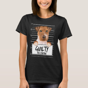 Russell Terrier Mugshot Guilty Dog T-Shirt