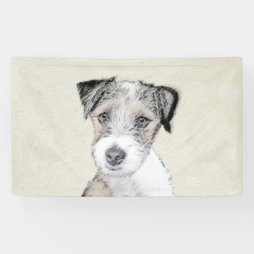 Russell Terrier Rough Painting _ Original Dog Art Banner