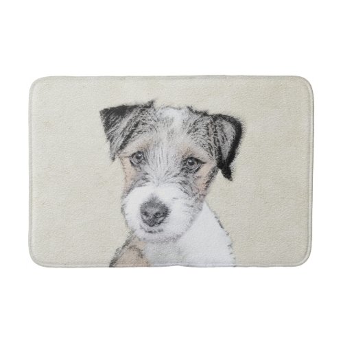 Russell Terrier Rough Painting _ Original Dog Art Bath Mat
