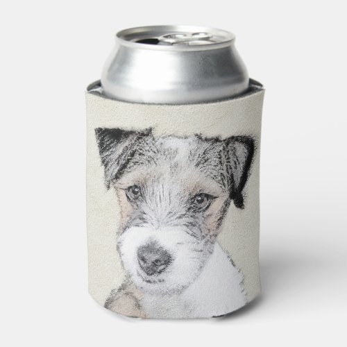 Russell Terrier Rough Painting _ Original Dog Art Can Cooler