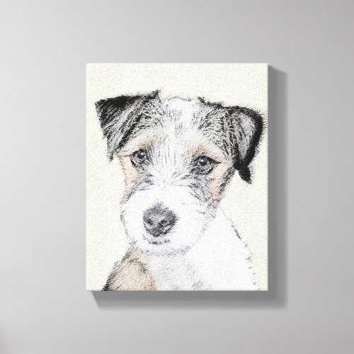 Russell Terrier Rough Painting _ Original Dog Art Canvas Print