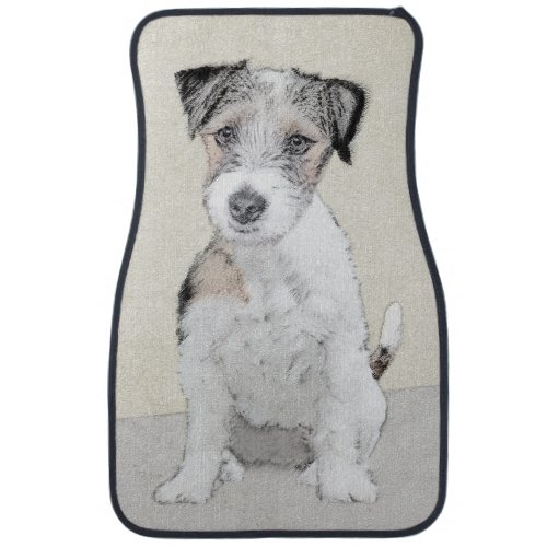 Russell Terrier Rough Painting _ Original Dog Art Car Floor Mat