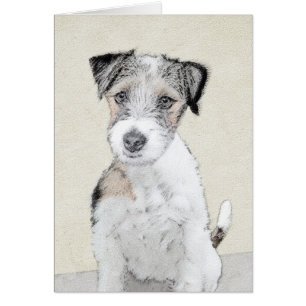 Russell Terrier Rough Painting - Original Dog Art Cards