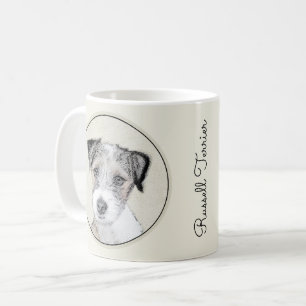 Russell Terrier Rough Painting - Original Dog Art Coffee Mug