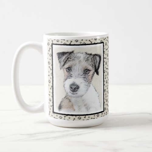 Russell Terrier Rough Painting _ Original Dog Art Coffee Mug