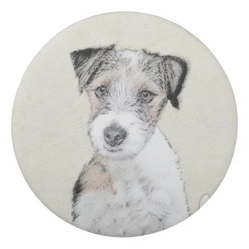 Russell Terrier Rough Painting _ Original Dog Art Eraser