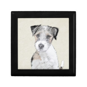 Russell Terrier Rough Painting - Original Dog Art Gift Box