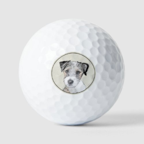 Russell Terrier Rough Painting _ Original Dog Art Golf Balls