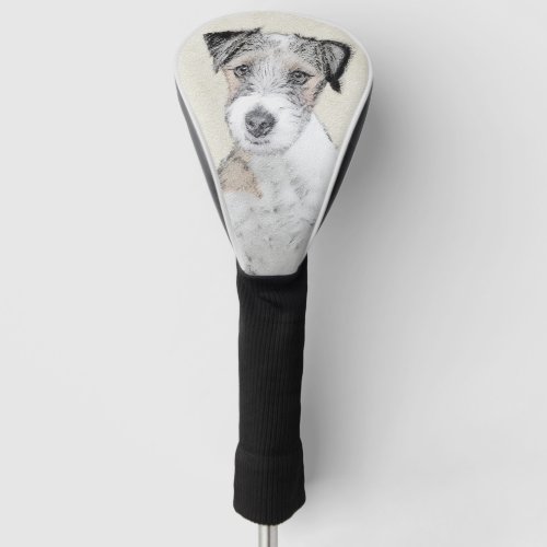 Russell Terrier Rough Painting _ Original Dog Art Golf Head Cover