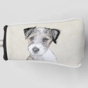 Russell Terrier Rough Painting - Original Dog Art Golf Head Cover