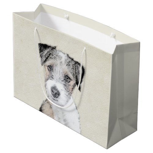 Russell Terrier Rough Painting _ Original Dog Art Large Gift Bag