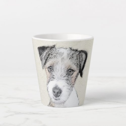 Russell Terrier Rough Painting _ Original Dog Art Latte Mug