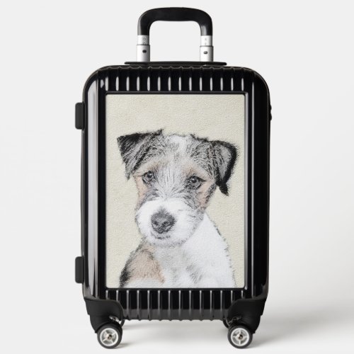 Russell Terrier Rough Painting _ Original Dog Art Luggage