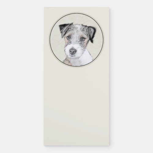 Russell Terrier Rough Painting _ Original Dog Art Magnetic Notepad