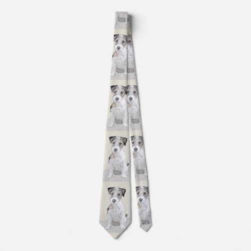 Russell Terrier Rough Painting _ Original Dog Art Neck Tie