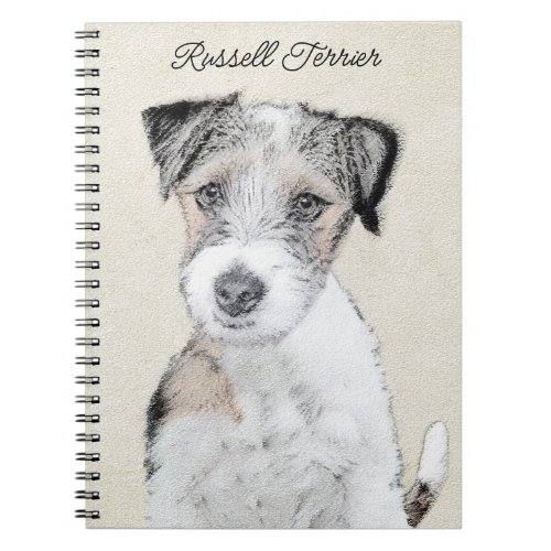Russell Terrier Rough Painting _ Original Dog Art Notebook