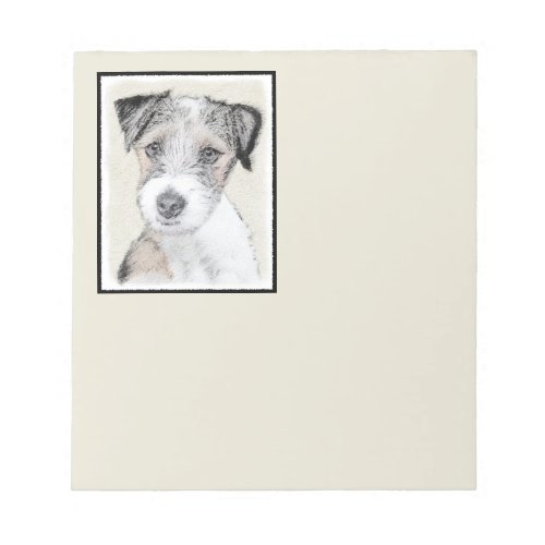 Russell Terrier Rough Painting _ Original Dog Art Notepad