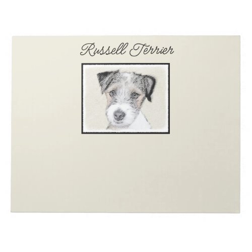 Russell Terrier Rough Painting _ Original Dog Art  Notepad