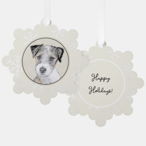 Russell Terrier Rough Painting _ Original Dog Art Ornament Card
