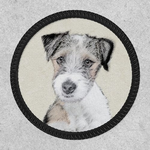 Russell Terrier Rough Painting _ Original Dog Art Patch