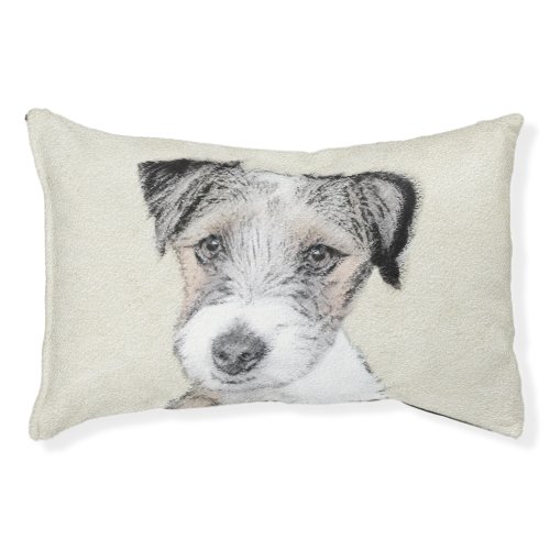 Russell Terrier Rough Painting _ Original Dog Art Pet Bed