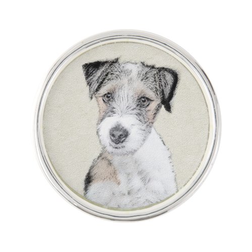 Russell Terrier Rough Painting _ Original Dog Art Pin
