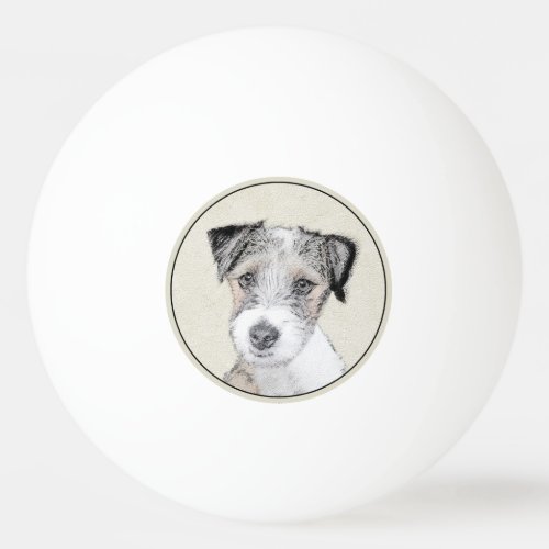 Russell Terrier Rough Painting _ Original Dog Art Ping Pong Ball