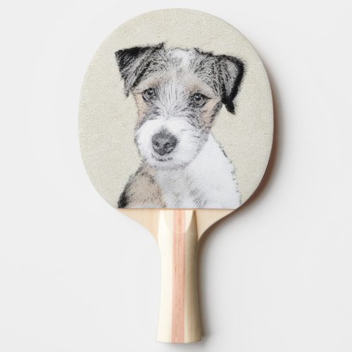 Russell Terrier Rough Painting _ Original Dog Art Ping Pong Paddle