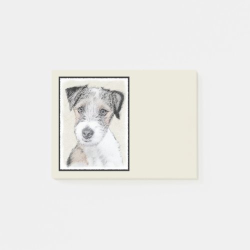 Russell Terrier Rough Painting _ Original Dog Art Post_it Notes
