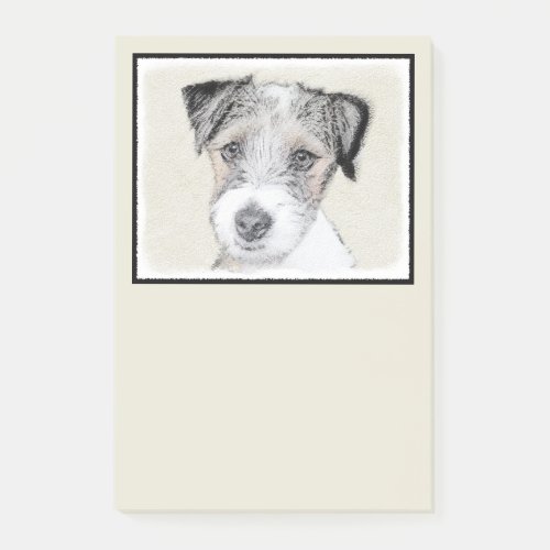 Russell Terrier Rough Painting _ Original Dog Art Post_it Notes