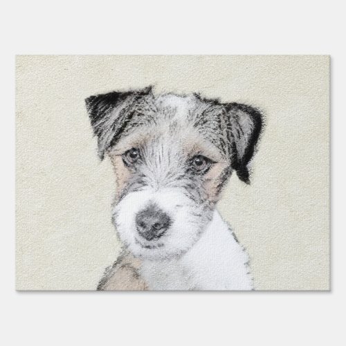 Russell Terrier Rough Painting _ Original Dog Art Sign
