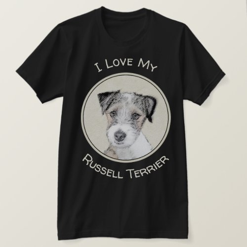 Russell Terrier Rough Painting _ Original Dog Art T_Shirt