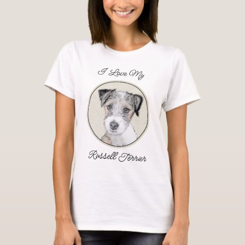 Russell Terrier Rough Painting _ Original Dog Art T_Shirt