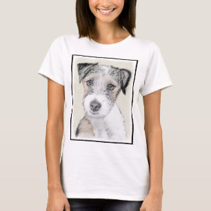 Russell Terrier Rough Painting - Original Dog Art T-Shirt