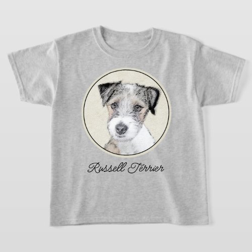Russell Terrier Rough Painting _ Original Dog Art T_Shirt