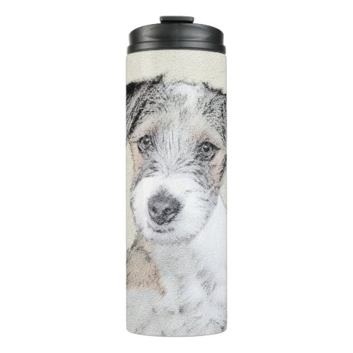 Russell Terrier Rough Painting _ Original Dog Art Thermal Tumbler