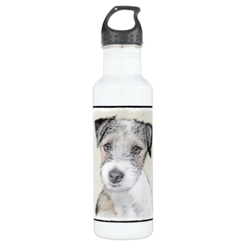 Russell Terrier Rough Painting _ Original Dog Art Water Bottle
