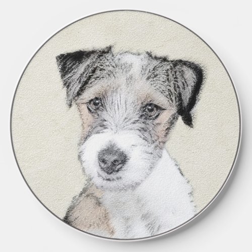 Russell Terrier Rough Painting _ Original Dog Art Wireless Charger