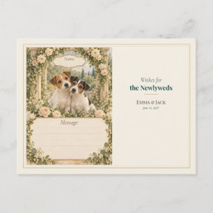Russell Terrier Wedding Guest Book Wishes Postcard