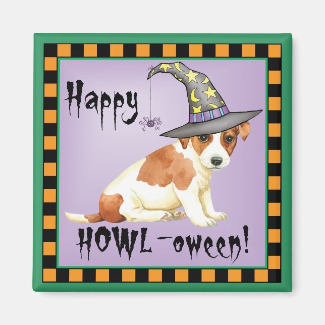 Russell Terrier Witch Magnet (Front)