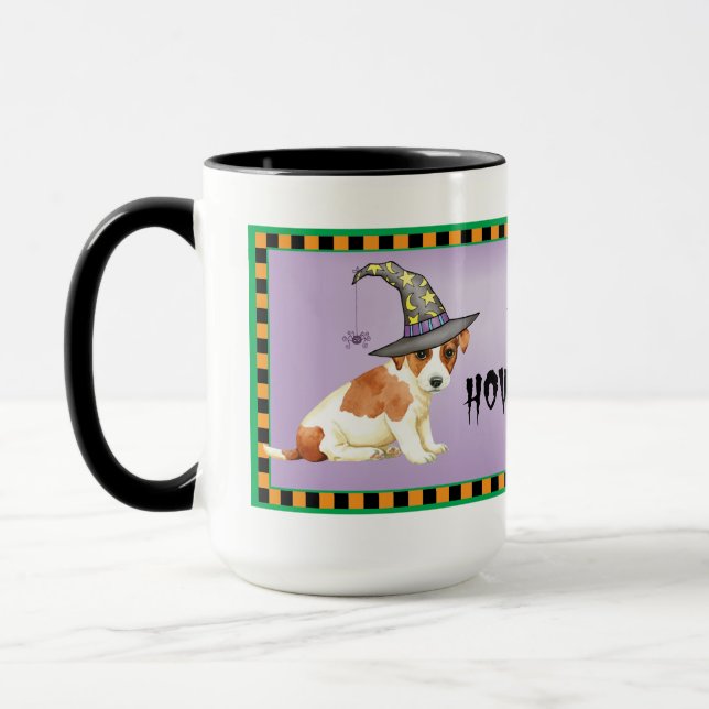 Russell Terrier Witch Mug (Left)