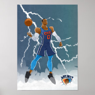Russell Westbrook Jersey - Russell Westbrook - Posters and Art Prints