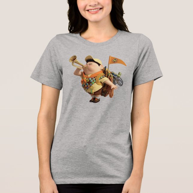Russell with Bugle - Disney Pixar's Up Tri-Blend Shirt (Front)